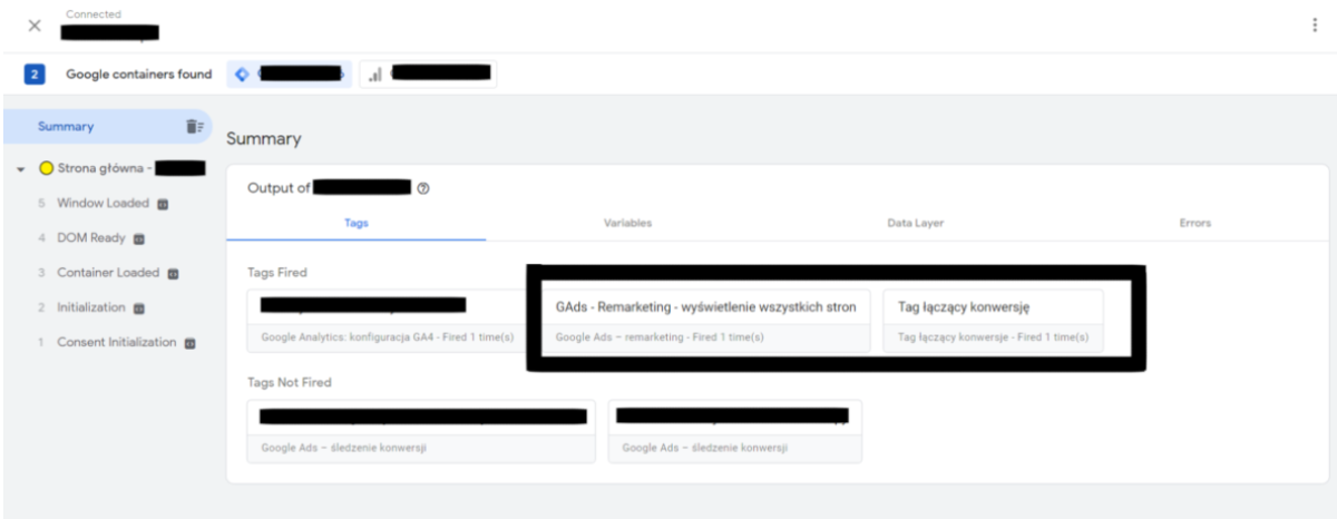 google tag manager uruchomienie tagów